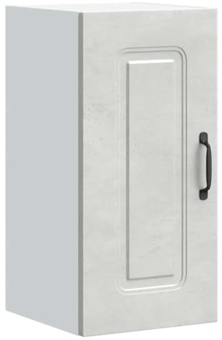 mtlskopl Küchen-Hängeschrank Kalmar Betongrau 60 cm Hoch, Holzwerkstoff mit 50 kg Belastbarkeit, platzsparendes Sideboard für Küche, Wohn- und Schlafzimmer