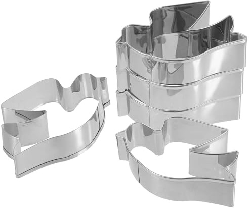TOMETURE Set 5 Pezzi Tagliabiscotti a Forma di Colomba in Acciaio Inossidabile, Stampo Biscotti Creativo per Tagliare Gelatine e Pancake, Accessori Pasticceria per Dolci