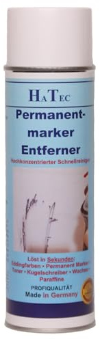 HaTec Permanent märkpenna borttagare spray 500 ml, permanent märkpenna, borttagningsmedel, tonerborttagare. Använd inte för läderprodukter.