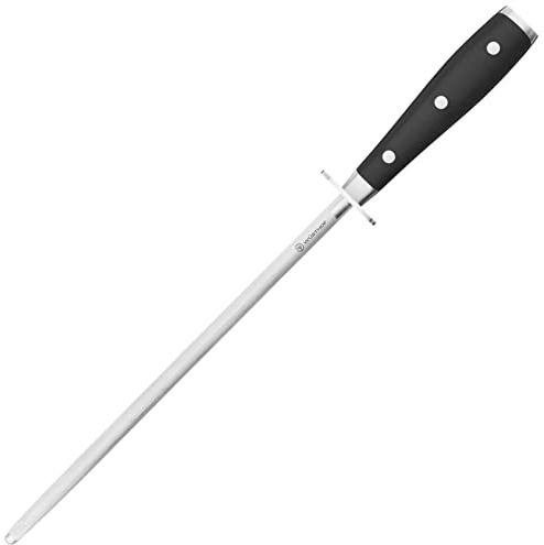 Wusthof Classic IKON Honing Steel, 10 inches, Black