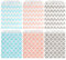 60 Stück Candy-Bar Tüten, Butterbrottüten Süßigkeiten Tüten Papier Papiertüten Geschenktüten Papier mit 60 Etikett für Ostern Hochzeit Geburtstag Feier Parteien 6 Designs