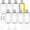 Ysimple 8 Pièces Flacons Vide de Voyage - Bouteille Contenant Plastique 100ml, Vides Petit Flacon Transparent, Ensemble Flacon Spray Vide Avec Arroseur, Entonnoir, Étiquette pour Les Voyages en Avion