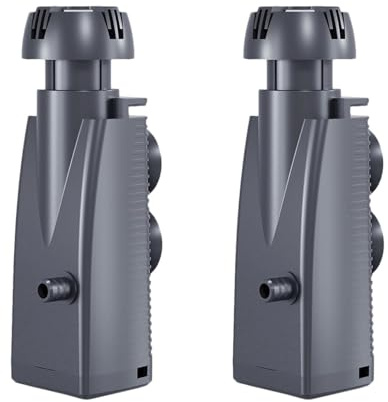 Mipcase 2 Stück Aquarium Oberflächenabsauger Elektrischer Ölfilmentferner Mit Saugnapf Für Süß- Und Meerwasser Leiser Oberflächenskimmer Mit Eu-Stecker Für Glasbecken