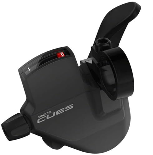 SHIMANO CUES SL-U4000-L Shifter - Left, 2-Speed, Rapidfire Plus Mono, Optical Gear Display, Black