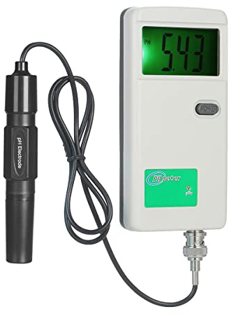 YIWENG pH Mètre Haute Précision Portable pH Testeur Rétro-Éclairage Affichage Qualité de l'eau Testeur pour Laboratoire Eau Potable Hydroponique Aquarium Piscine Blanc PH-3012B