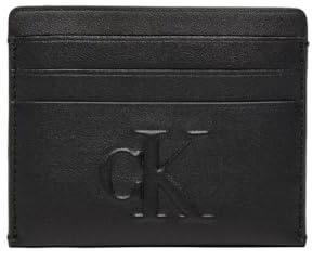 Calvin Klein Jeans Damen Sculpted Cardcase 6CC Deboss K60K612747 Kartenetui, Schwarz (Black)