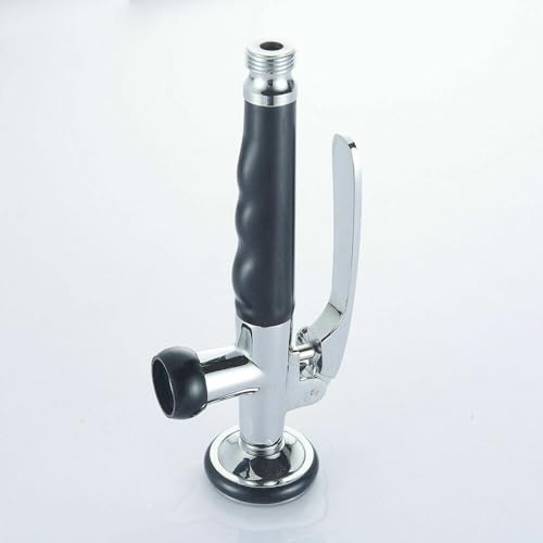 Profi Gastro Handbrause 1/2 Edelstahl Ersatzbrause Handbrause für Geschirrbrause Gastrobrause, Schwarz