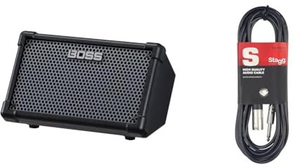 BOSS CUBE Street II Portable Street Performance Amp | 2-Channel Digital Modeling Amplifier for Musical Instruments | Black