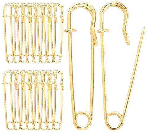 Sibba 20 große Sicherheitsnadeln, 2 Zoll/5cm Sicherheitsnadeln Strapazierfähig für Decken für Kleidung Nadelverschlüsse für Leder Kunsthandwerk Leinwand Scha