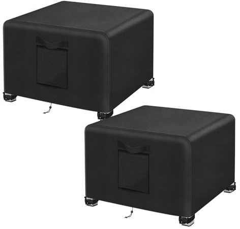 Kovshuiwe Lot de 2 housses de protection pour ottomanes de patio - 50,8 x 50,8 x 45,7 cm (L x l x H)