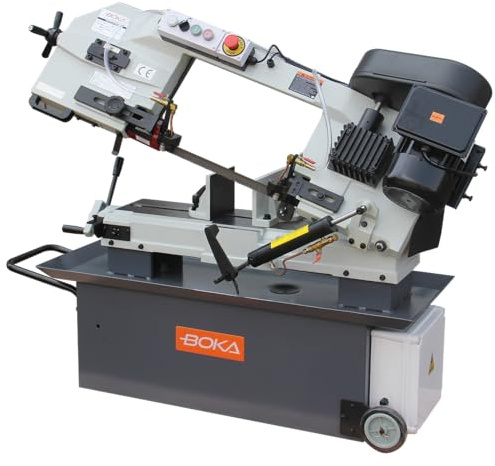 BOKA BS-912B Sierra de banda de metal, capacidad de corte de 178 x 305 mm, giratorio de 45 °-90 grados, motor potente, sierra de banda horizontal robusta y precisa para trabajar metales