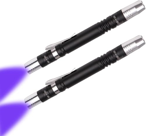 POCKETMAN Linterna LED UV, linterna portátil 2 en 1, luz de flash con luz blanca y luz UV, detector de orina de mascotas de luz negra para perros, gatos, chinches, escorpiones (2 unidades)