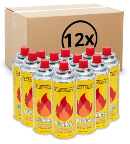 SPARSANDO 12x Gaskartusche für Gaskocher, Gaskartusche Campingkocher, Gaskartusche Schraubgewinde
