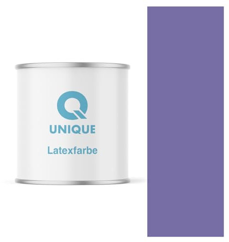 Q UNIQUE Latexfarbe 2L (ca.14m2) Malve Innenfarbe Wandfarbe Deckenfarbe Klasse 3 Mattfarbe Scheuerfest Hohe Deckkraft
