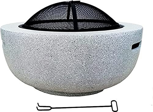 Feuerstellen für den Außenbereich, Gartenheizungen, Feuerstellen, Hinterhof, Terrasse, Gartenkamin, Grillschale aus Beton, rund und mit Holz befeuert, für Lagerfeuer, Grillen in de