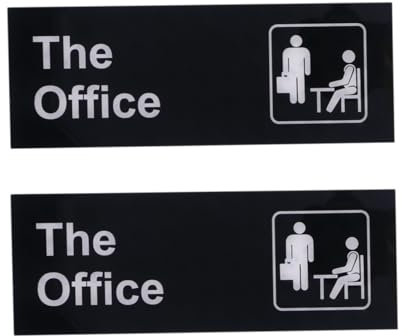 NUOBESTY 2 Piezas Letrero Acrílico Adhesivo Letrero Para Empleados De Oficina Indicador De Plástico Con Símbolos Para Fábricas y Oficinas Informativo De Acrílico