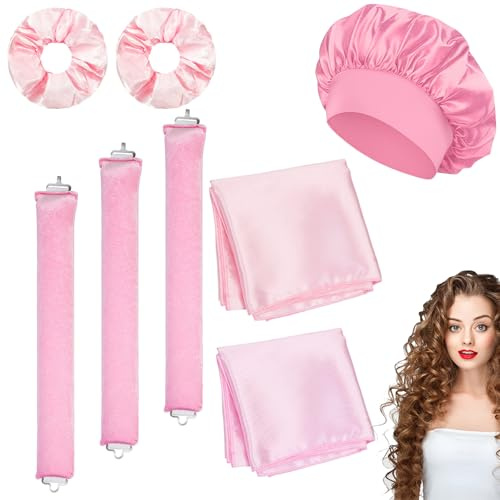 8Pcs Heatless Curling Set, Soft Foam Overnight Hair Rollers | Heatless Blowout Rods,No-Heat Overnight Hair Rollers,Soft Foam Curling Rods DIY Long-Lasting Curls & Waves
