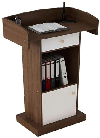 KLJUddGY Rednerpult Kanzel, Holzrednerpult mit Schublade, Höhe 48,8 Zoll, Kirchenkanzel, Moderne Stehkanzel, geeignet für Verschiedene Umgebungen Mode