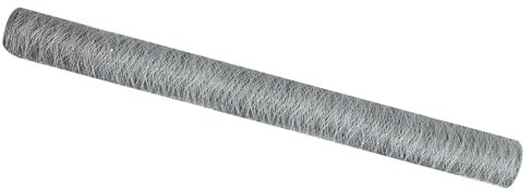 vidaXL Hexagon Fence Silver 1.5 x 50 m Galvanised Steel, Modern Outdoor Barrier, Elegant Security Mesh for Stylish Enclosure, Landscape Privacy, Durable Garden Fence Solutions