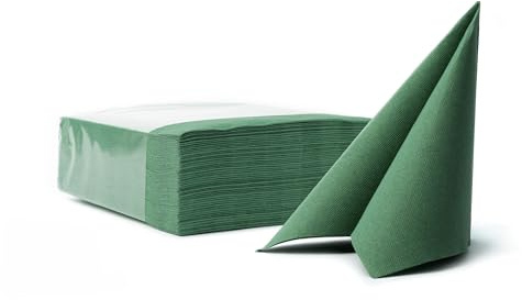 VelaHub Soft Point 50, Hochwertige, Einwegserviette, 38x38 cm, 1/4 Falz, Grün