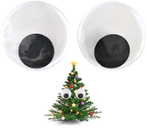 Generico Occhi Sbullonati Adesivi | 1 Paio Occhi Mobili Autoadesivi - Decorazioni per Feste Halloween Natale Casa Ufficio Scuola Porta Stanza