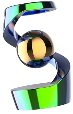 MotiveTech Desk Toy, Cool Metal Gadget for Adults, Party Favors, Creative Office Decoration, Optical Illusion Toy