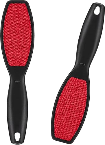 2-Pack Reusable Fabric Brushes for Efficient Lint and Pet Hair Removal, Dual-Sided Cleaning Tool for Clothes and Furniture