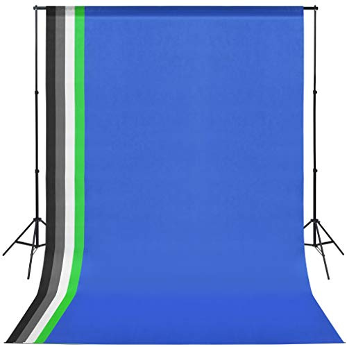 Fotostudioset med softboxar, bakgrundssystem, 5 färgade bakgrunder, höjdjusterbara stativ, 40 x 60 cm softboxstorlek, perfekt för porträtt, produktfotografering och videoinspelning