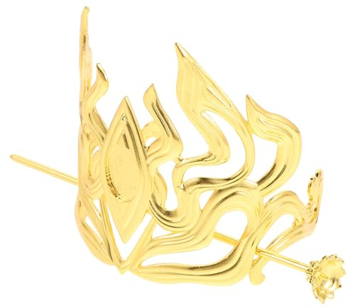 Goldene Herrenhaarkrone aus Metall für Hanfu und Cosplay, Klassisch | Chinesischer Haarschmuck, Leichte Form, Feine Verarbeitung, Eleganter Stil, Passend für Tägliche Outfits