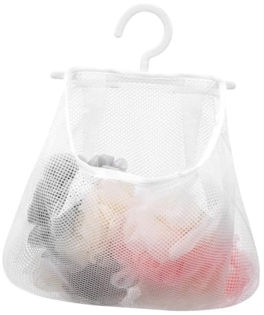 Toddmomy Borsa a Rete Multiuso Bianca 34,7x27,6cm in Poliestere e Pp Pieghevole per Balcone e Uso Esterno Porta Mollette e Frutta Organizzatore da Bagno