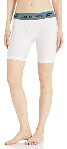 Champro Dam väderkvarn Fastpitch softball kompression glidshorts polyester/spandex, Vitt, S