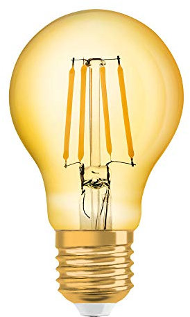OSRAM LED Vintage Edition 1906, Sockel: E27, Nicht Dimmbar, Warmweiß, Filament Gold [Energieklasse F]