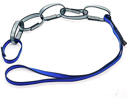 NewDoar 23 kN Nylon-Sicherheitskette, Klettern, 16 mm, doppelt gewickelte Schlinge für persönliches Anker-Haltesystem, Hilfe beim Klettern (sichere Kette)