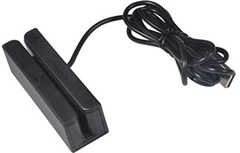 Tihebeyan Mini Lecteur de Carte Portatif USB, Lecteur De Cartes Magnétiques De Balayage De Trois Pistes