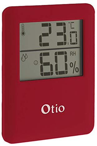 Thermomètre hygromètre magnétique LCD - bordeaux - Otio