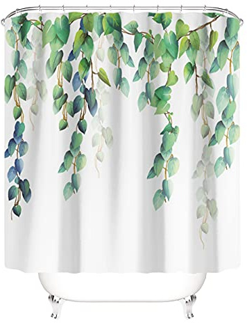 M&W DAS DESIGN Duschvorhang 180x200 Duschvorhang Shower Curtains Shower Curtain Anti schimmel Waschbar Bad Vorhang Faltbar 12 C-Ringe 12 C-Ringe