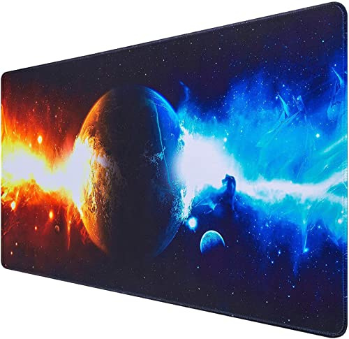 Abetcabe Gaming Mouse Pad, Extended Mouse Pad XXL 800 x 400 mm | Computer Keyboard Mouse Mat Desk Pad with Non-Slip Rubber Base and Stitched Edge for Home Office Gaming Work