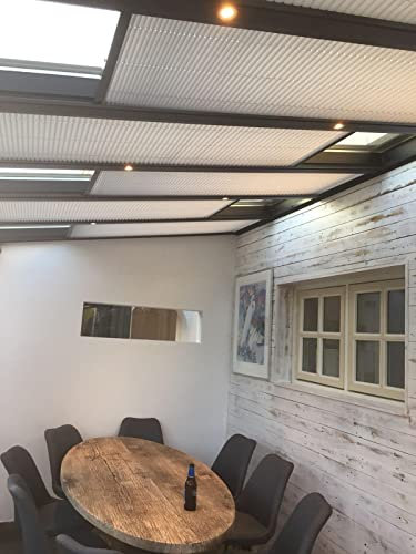 Acrylshop24 Plissees als Beschattungselemente Terrassenbeschattung inkl. Rahmen | Individuell auf Maß 1000mmx3000mm