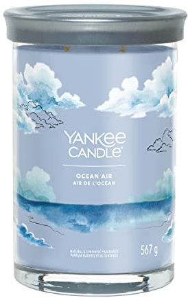 Yankee Candle Signature Duftkerze | große Tumbler-Kerze mit langer Brenndauer „Ocean Air“ | Soja-Wachs-Mix | Perfekte Geschenke für Frauen