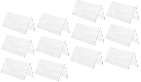 STOBOK 12 STK Konferenztafel Tischnamenhalter Kennzeichenhalter Kleiner Schildhalter Platzkartenhalter Namensschildhalter Tischnummer Steht Namensschilder Anzeigetafel Acryl Doppelseitig