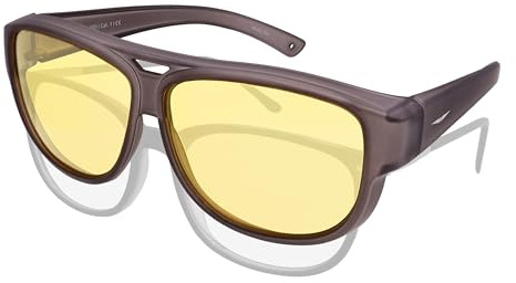 ActiveSol Nachtsichtbrille – Überziehbrille El Pavana für Autofahrer, Gelbe Gläser, Blendschutz