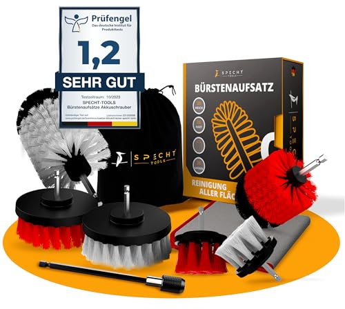 Set di 9 spazzole per avvitatore a batteria, per pulizia dei cerchioni, auto, tappezzeria, spazzola per la pulizia dei cerchioni, spazzola per tappezzeria, spazzola per auto, set di spazzole per