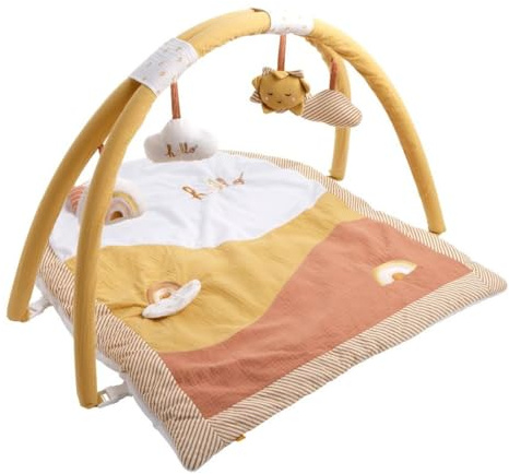 Tapis d'éveil 74x89x50cm en velours Jaune