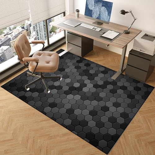 Bodenschutzmatte, 120 x 160 cm Anti Silp Gaming Bürostuhl Stuhlmatten für Teppiche mit niedrigem Flor und Hartholzböden, Schreibtischstuhl Unterlage für Spielzimmer Schlafzimmer Wohnzimmer und Büro
