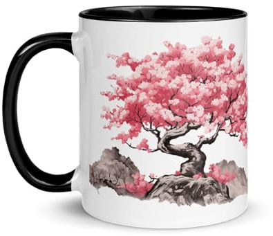 Chatcripant Mug Japon Geisha – Tasse Café Thé 325 ml – Illustration Japonaise Geisha – Cadeau Culture Japonaise – Mug Céramique (Geisha)
