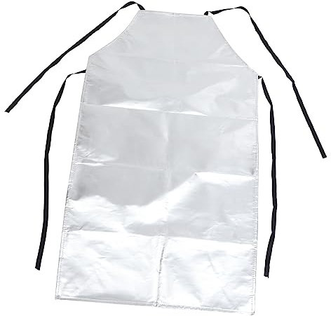 Veemoon Feuerfeste Schürze ölfeste Schürze Werkstattschürze Arbeitsschürze für die Küche Grillschürze Schutzanzug Ölbeständige Schürze Verbrühungsschutzschürze Anti-fettig Aluminiumfolie