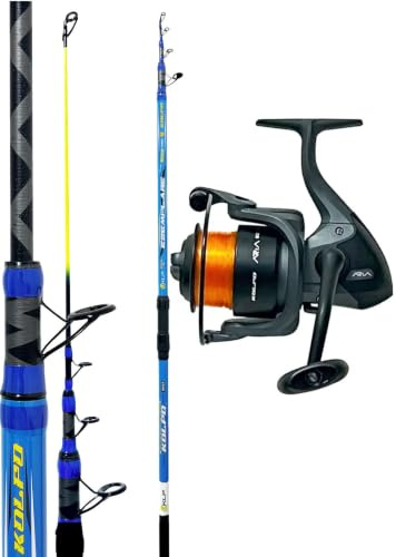 kolpo super kit da pesca economico surfcasting da mare per la pesca di orate spigole con canna potente in carbonio mulinello da pesca e filo