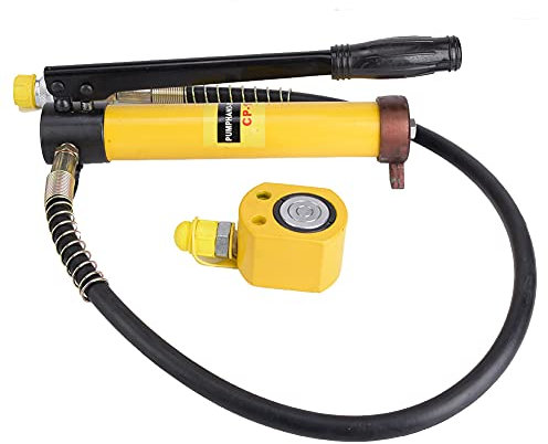SUPAIDM coupleur de Tuyau de Pack de Pompe à Main hydraulique, Pompe hydraulique Manuelle Ultra-Mince 10t vérin hydraulique poignée en Acier Levage Pompe à Main hydraulique Manuelle
