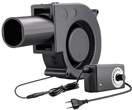 Colcolo Grillventilator, Luftgebläse, leicht zu tragen, DC 12 V, Variable Geschwindigkeit mit Luftkanal-Gebläsemotor, kleine Größe für Campinggrill