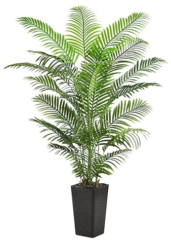 Artificial Palm Tree 6FT, Tropical Tall Fake Plants Indoor with Black Pot